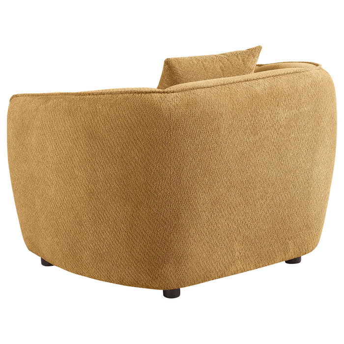 Aleisha Chenille Upholstered Accent Chair Mustard Yellow