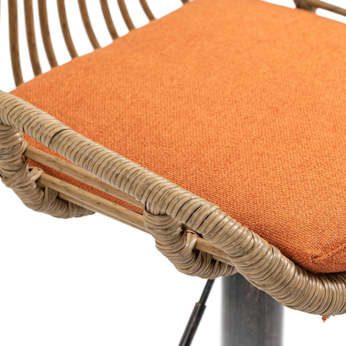 Modern Swivel Bar Stools Adjustable Counter Chairs With Footrest (Set of 2)