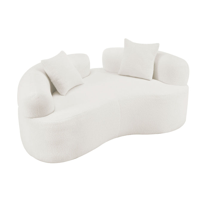 Modern Curved Loveseat
