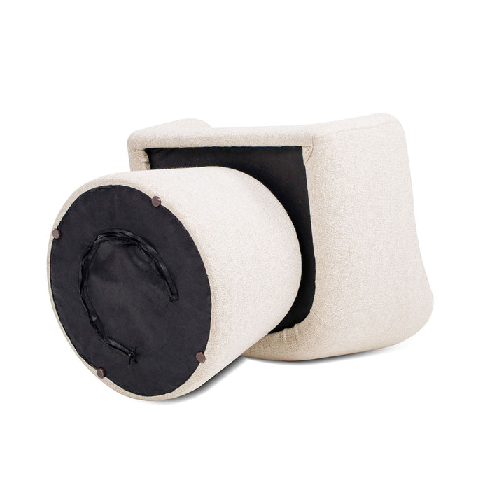 Marcy - Swivel Upholstered Dining Arm Chair - Simple Gray