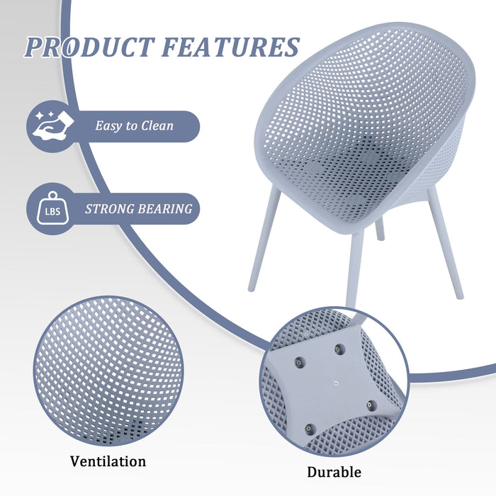 4 Pack Lounge Chair Set With Long Table