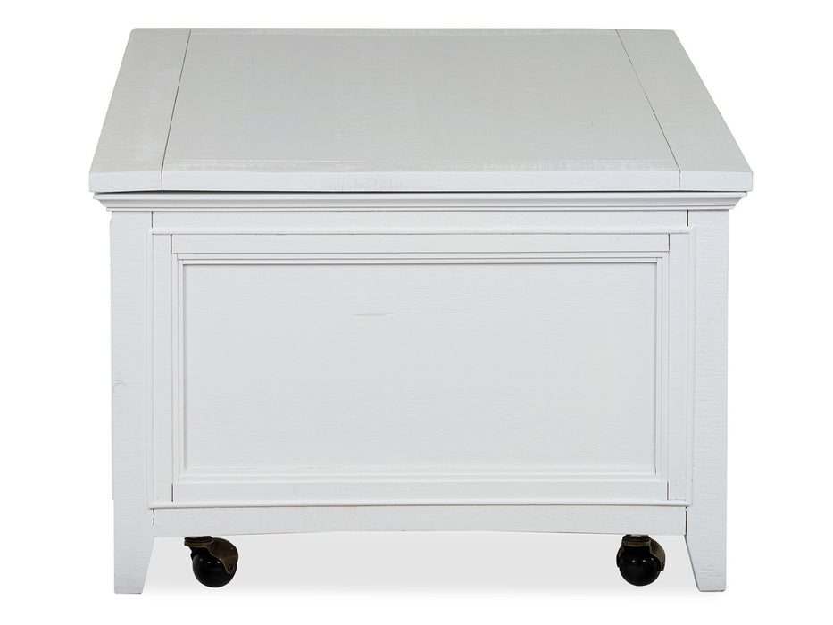 Heron Cove - Lift Top Storage Cocktail Table With Casters - Chalk White