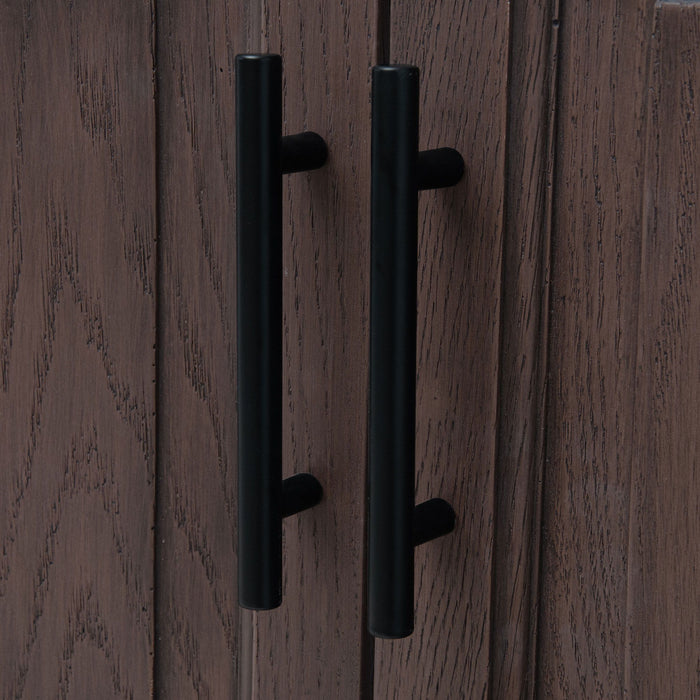 Modern Freestanding Bathroom Vanity With Ceramic Sink, Hot And Cold Faucet, Storage Cabinet & Open Shelf