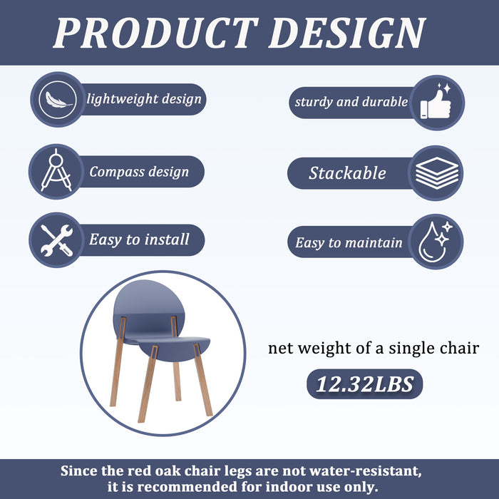 4 Piece Set Of Single Chairs With A Design Combining Modern And Traditional Elements