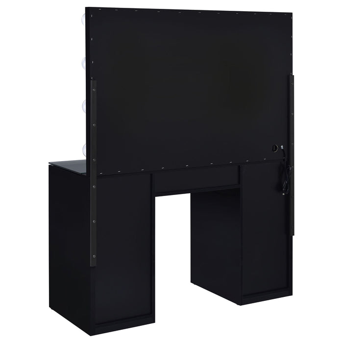 Fern - 7 Drawer Vanity Set With Mirror And Globe Lights
