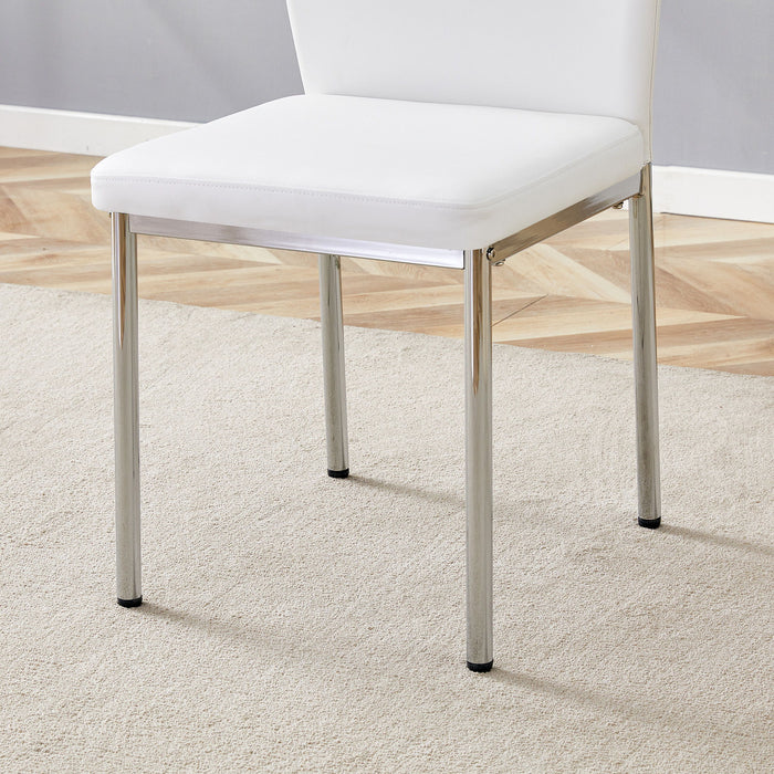 Luxury Simple High Resilience Dining Chair With Metal Legs
