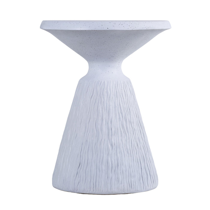 Outdoor End Table, Round Garden Stool - Aqua Gray