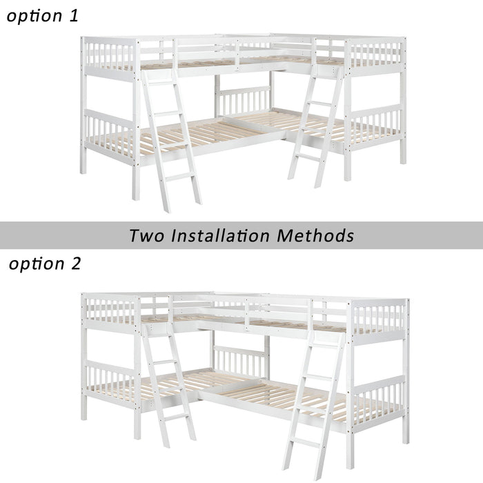 L Shaped Bunk Bed With Ladder