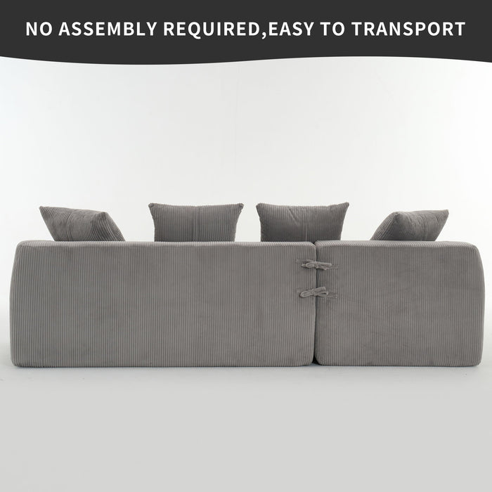 Combined 3 Seater Sofa With 4 Pillows