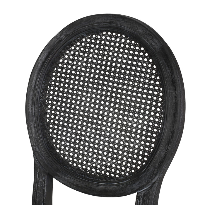 French Country Dining Chair With Cane Backrest (Set of 2)