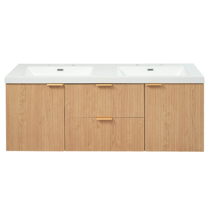 Modern Wall Mounted Bathroom Vanity, Soft Close Doors