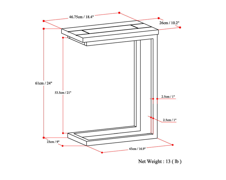 Skyler - C Side Table Handcrafted