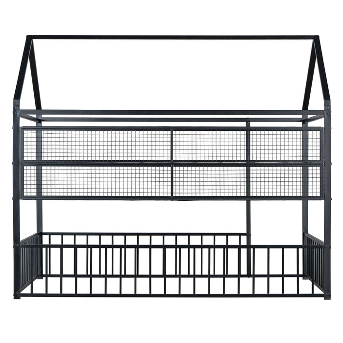 House Frame With Fence And Shelves
