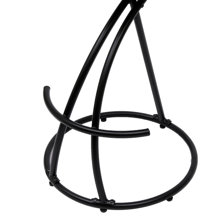 Round Print Bar Stools Upholstered Chairs For Kitchen (Set of 2)