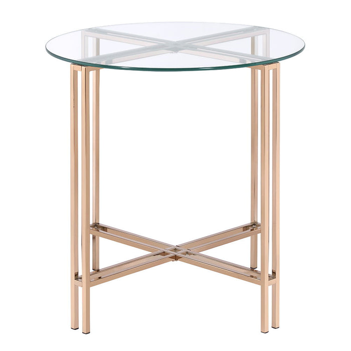 Veises - End Table - Champagne