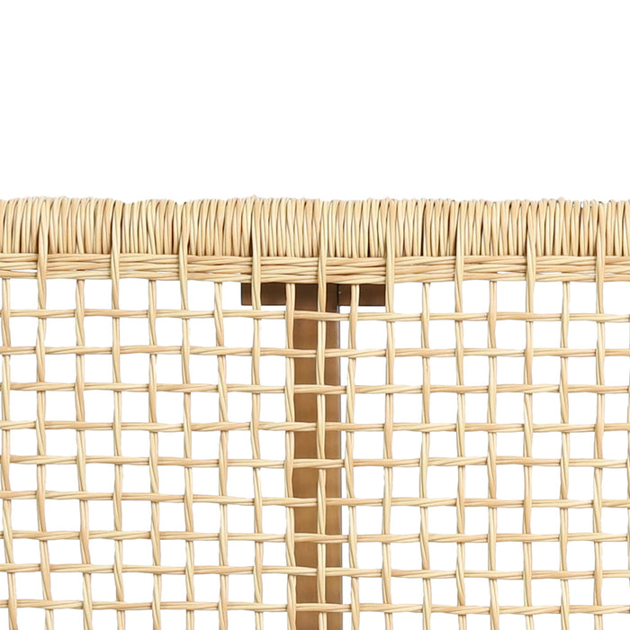 Angie - Bench Outdoor Seating Acacia Wood Faux Rattan - Teak