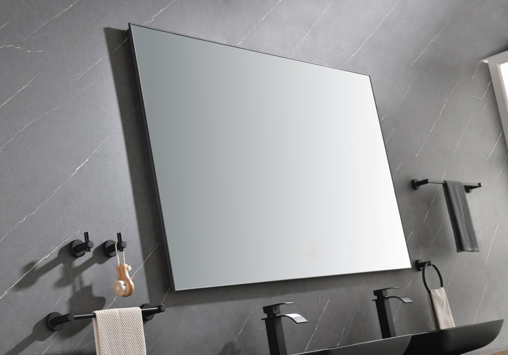 60X 36" LED Mirror Bathroom Vanity Mirror With Back Light, Wall Mount Anti-Fog Memory Large Adjustable Vanity Mirror - Gun Ash