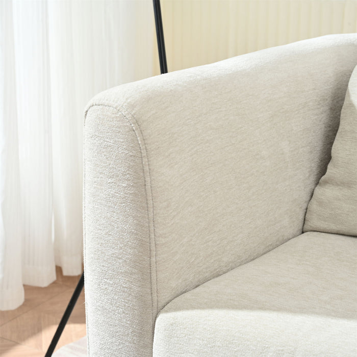 Modern Accent Upholstered Armchair With Pillow