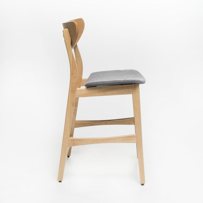 Retro Modern Counter Height Chair Set With Cushioned Seats