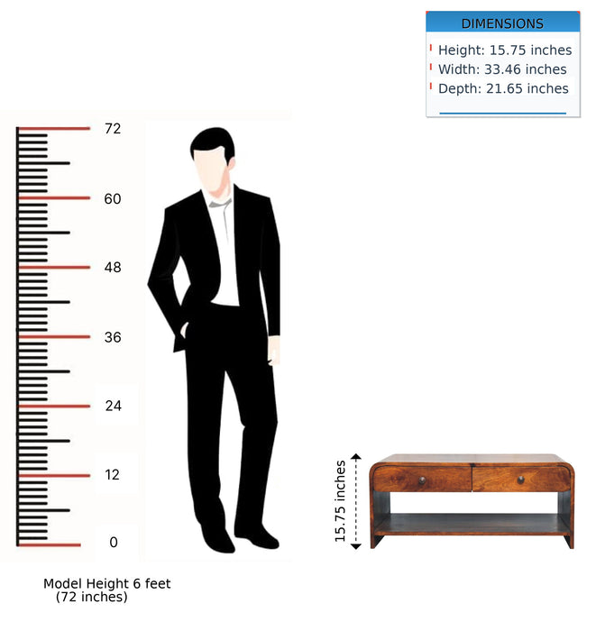 Aspen - Slim Coffee Table - Dark Brown