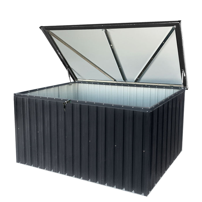 Metal Storage Box Store Large Out Door Use - Black