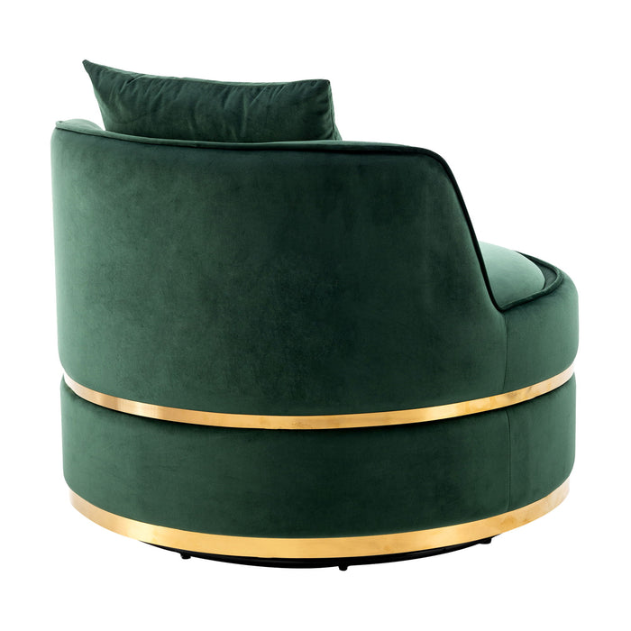 360 Degree Swivel Over Sized Upholstered Barrel Chair