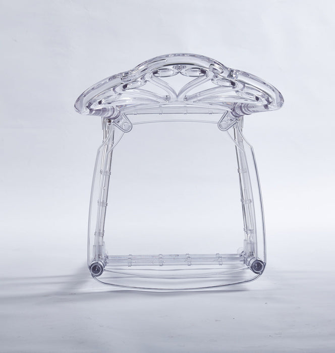 Welding Chair, Dining Chair / Plastic Seat (Set of 4) - Transparent