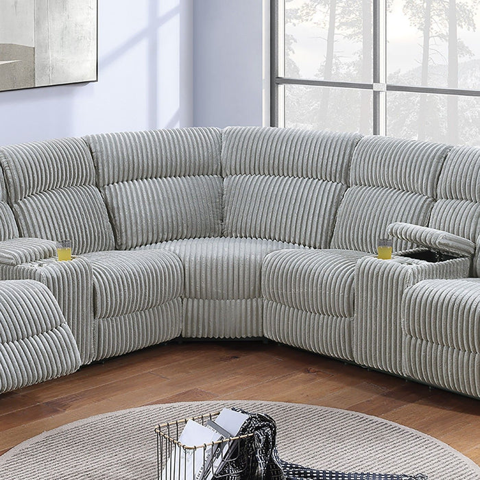 Power Motion Sectional LAF / RAF Loveseat With Console Cup Holders