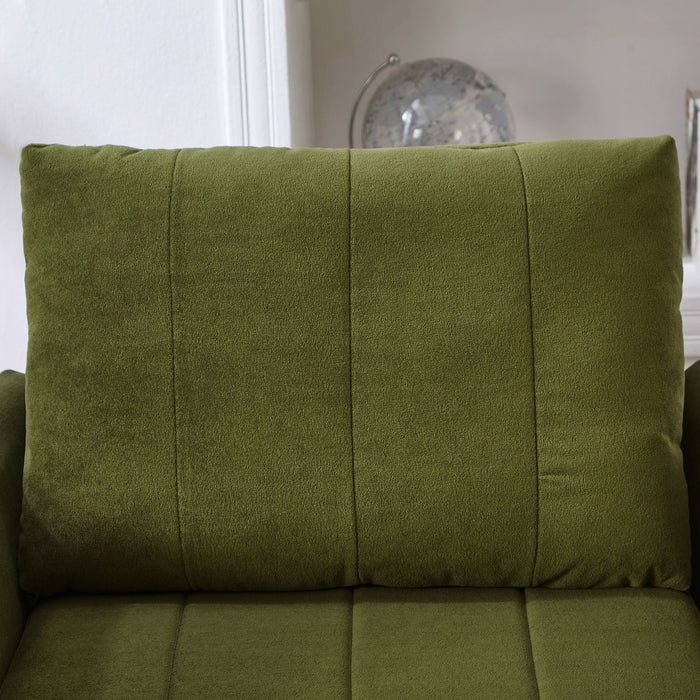 Upholstered Convertible Sleeper Sofa With 5 Position Backrest, Side Pockets, Storage