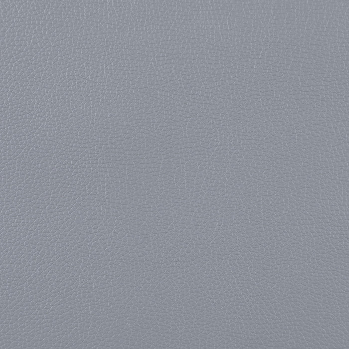 Irine - Faux Leather Sectional Sofa With Ottoman - Gray