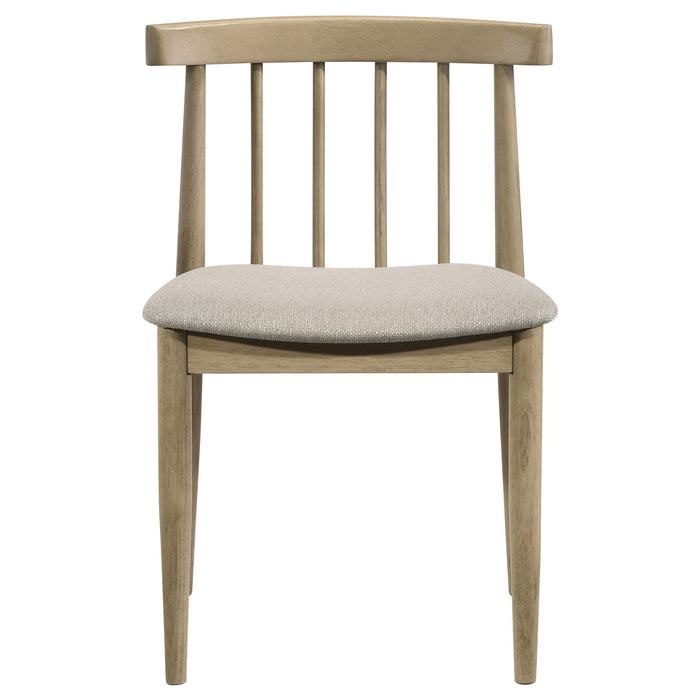 Cullen Dining Side Chair Upholstered Seat Natural Oak (Set of 2)