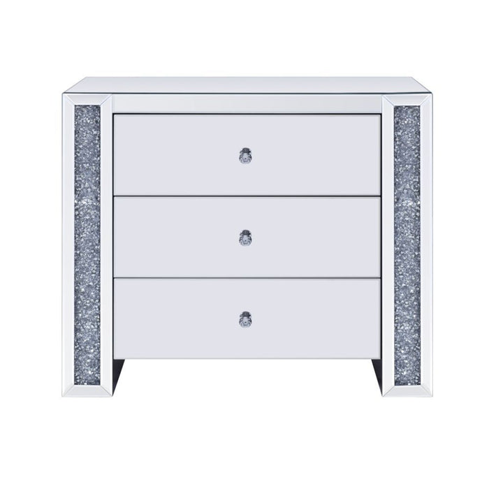 Noralie - 32" Console Cabinet - Mirrored & Faux Diamonds
