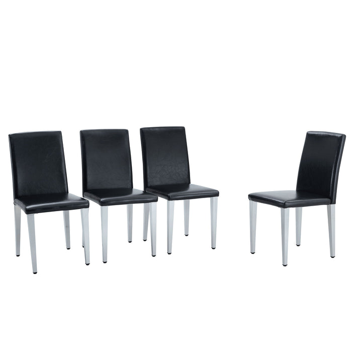 Elegant Upholstered Chairs & Metal Legs