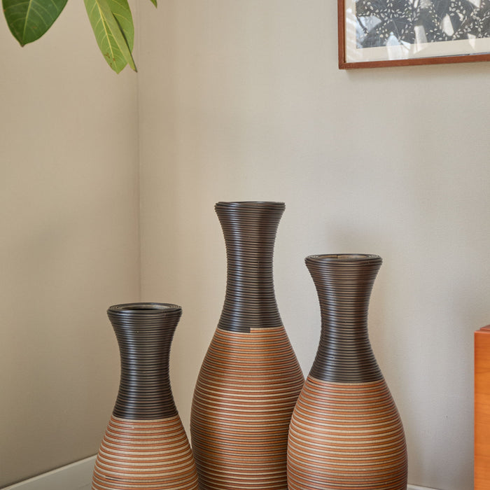 Designer Floor Vases, Large Vases For Home Decor Flooring (Set of 3)