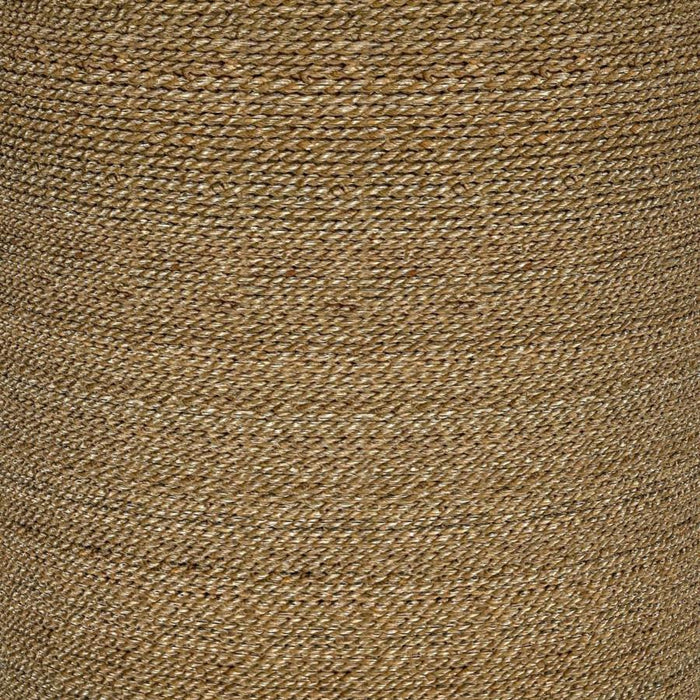 Halden - Round Woven Seagrass Accent Side Table - Light Brown