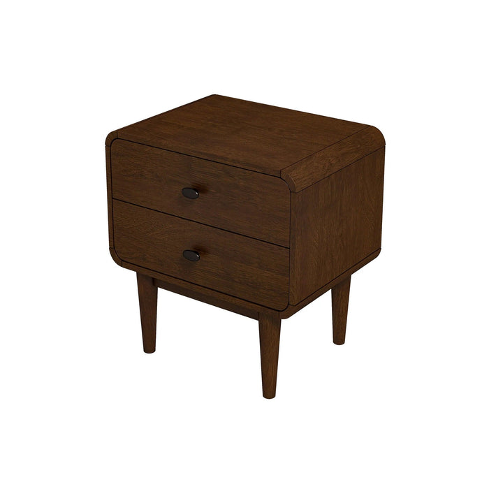 Alexa - Mid-Century Modern Style Night Stand - Brown