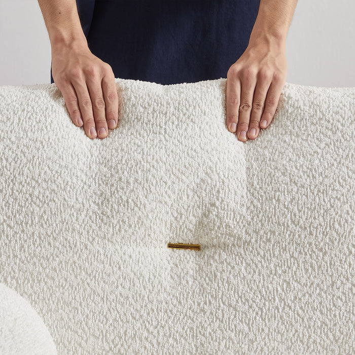 2 Seater Cushion Sofa With 2 Cushions And 2 Ball Pillows