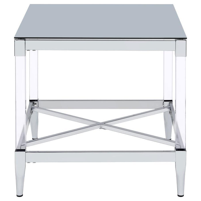 Lindley - Square Tempered Mirror Acrylic Table