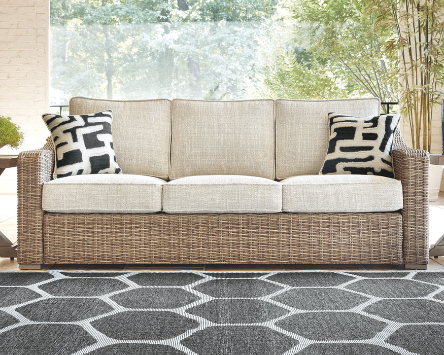 Beachcroft - Sofa with Cushion - Beige