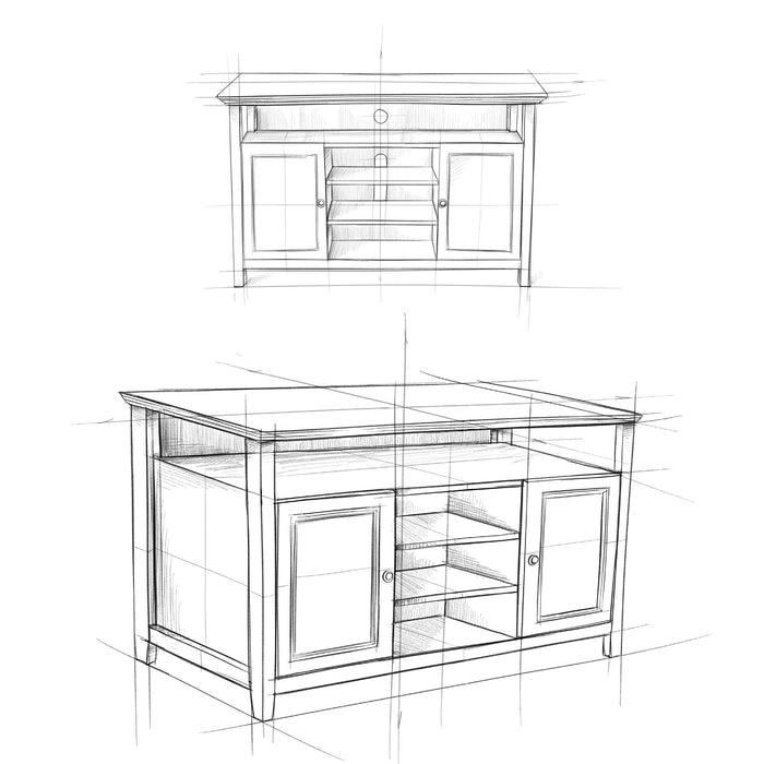 Amherst - TV Media Stand, Handcrafted