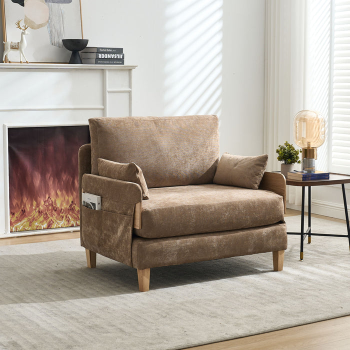 Mid Century Modern Foldable Sofa Bed, 3 In 1 Convertible Sleeper With 3 Pillows