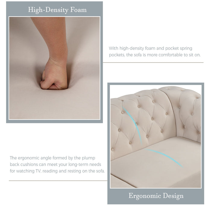 Upholstered 3 Piece Sofa Set With Legs