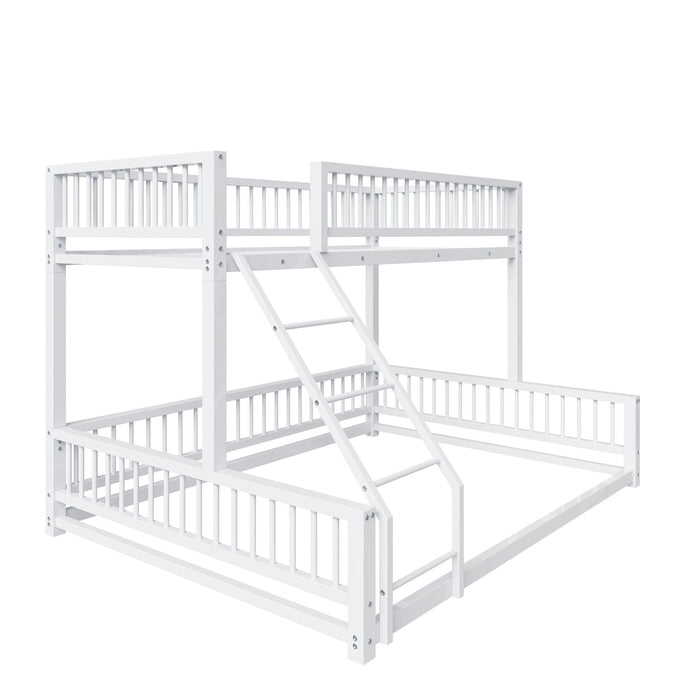 Bunk Bed With Ladder And Safety Guardrails