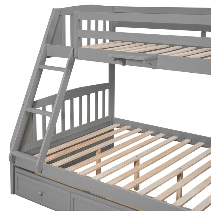 Bunk Bed With Drawers, Ladder And Storage Staircase