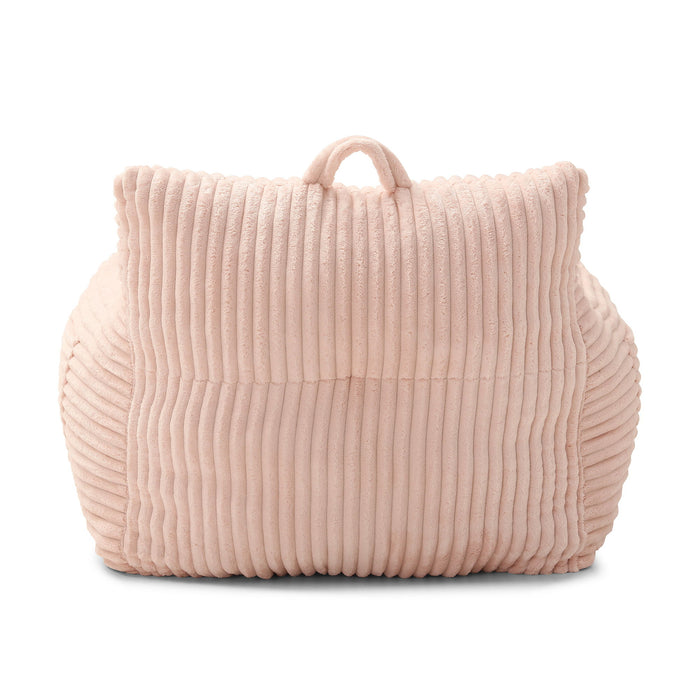 Giant Plush Bean Bag Chair With Armrests And Footstool