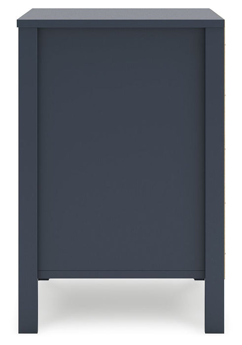 Simmenfort - Two Drawer Night Stand - Navy Blue