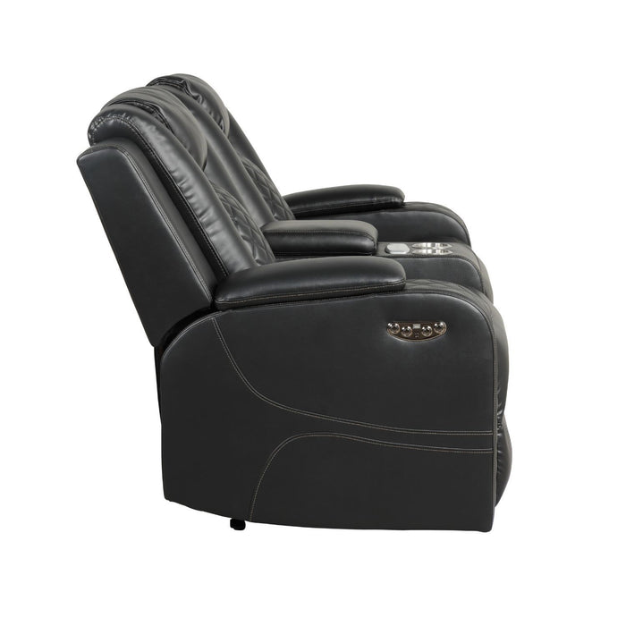 Benz - Power Reclining Loveseat & LED Lighting And Built In USB