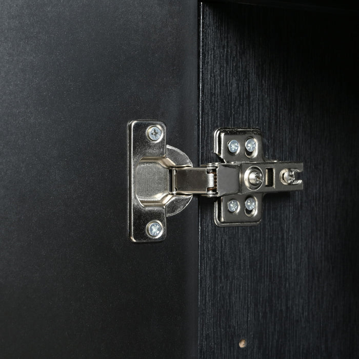 Modern Sideboard Buffet Cabinet With Handleless Press To Open Design With 4 Doors