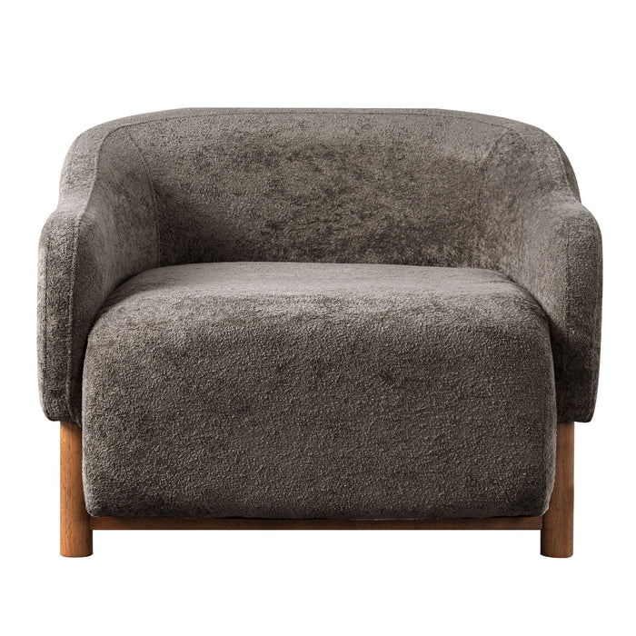 Modern Accent Chair With Recessed Arms And Tight Back