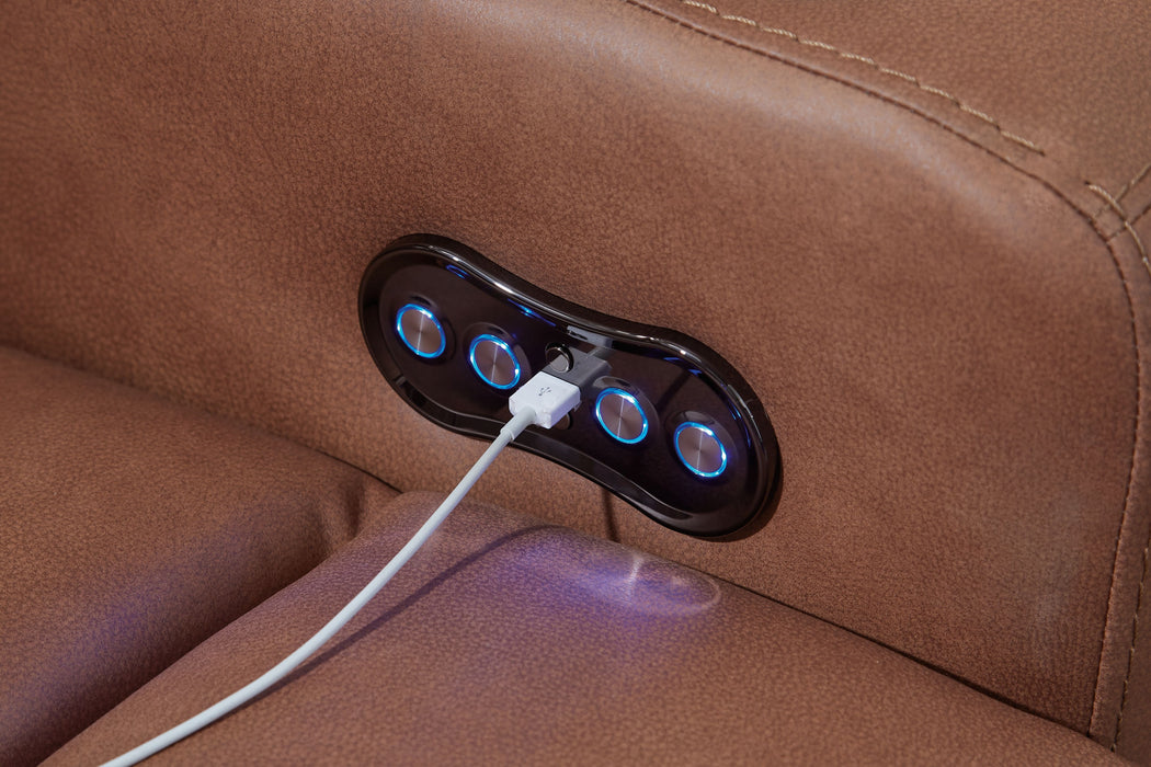 Clean-Slate - Power Recliner / Adj Headrest - Caramel